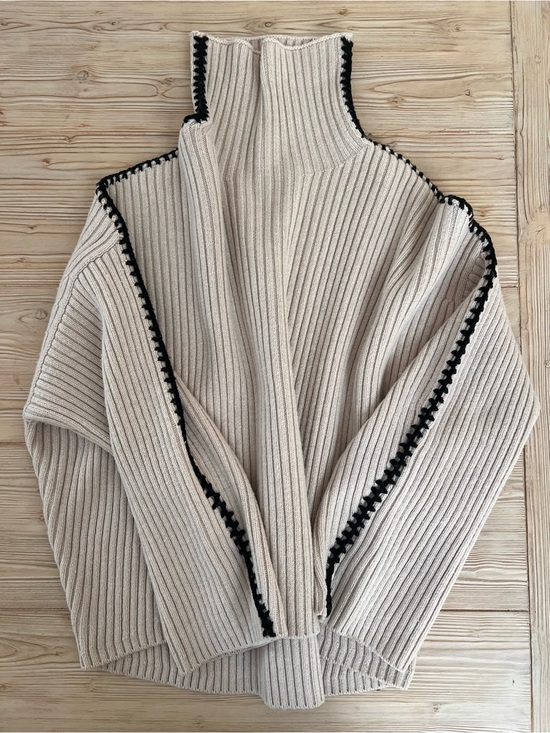 rag & bone Sweaters - Rag & Bone Ingrid Wool Turtleneck Sweater XS Oversized Whipstitch